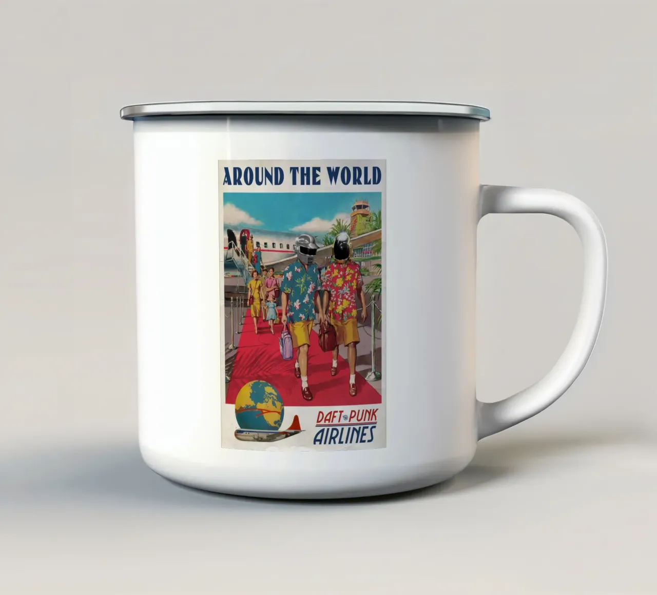 Around the World tazza in smalto da Ads Libitum