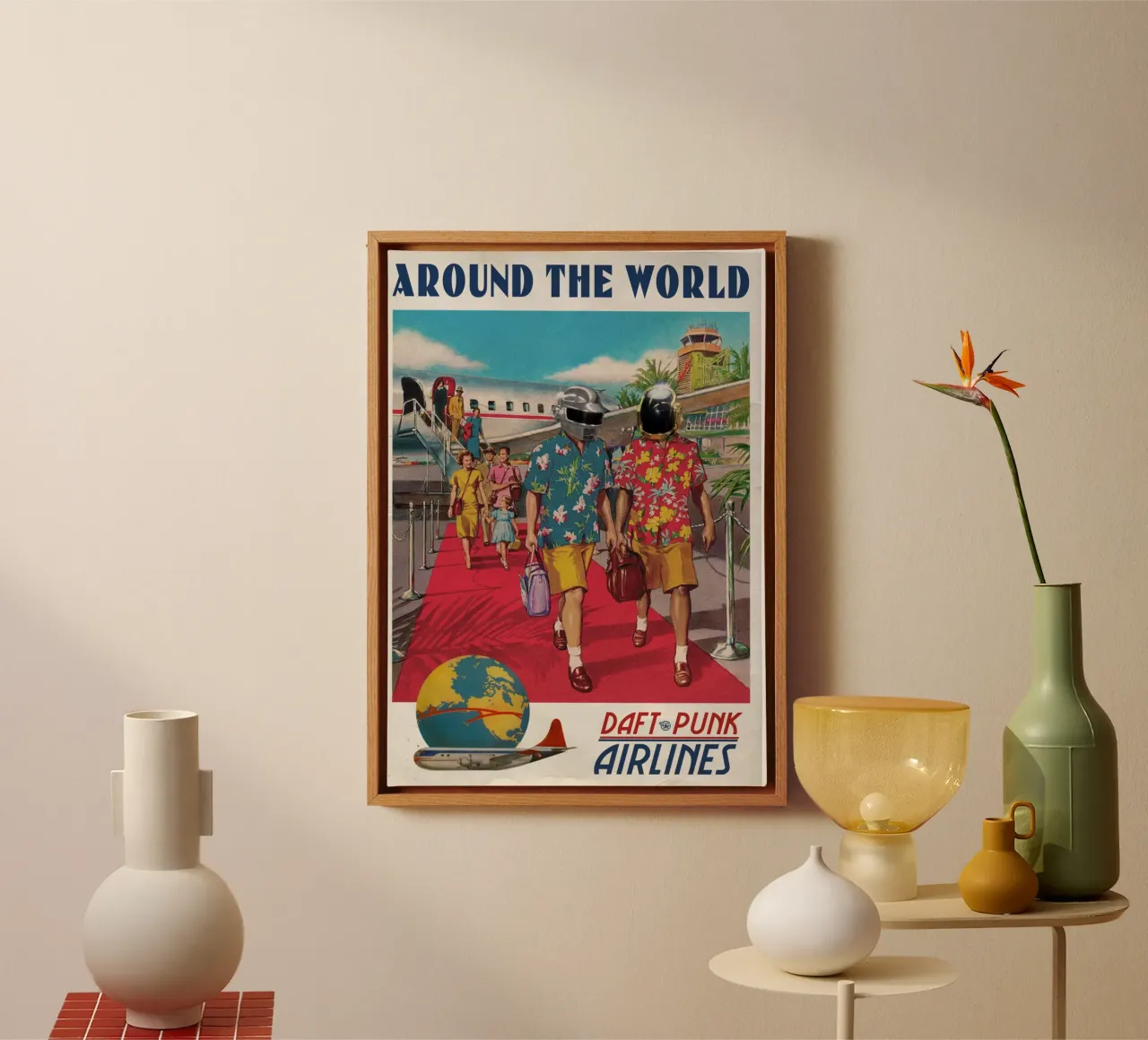 Around the World tela con Cornice a cassetta da Ads Libitum