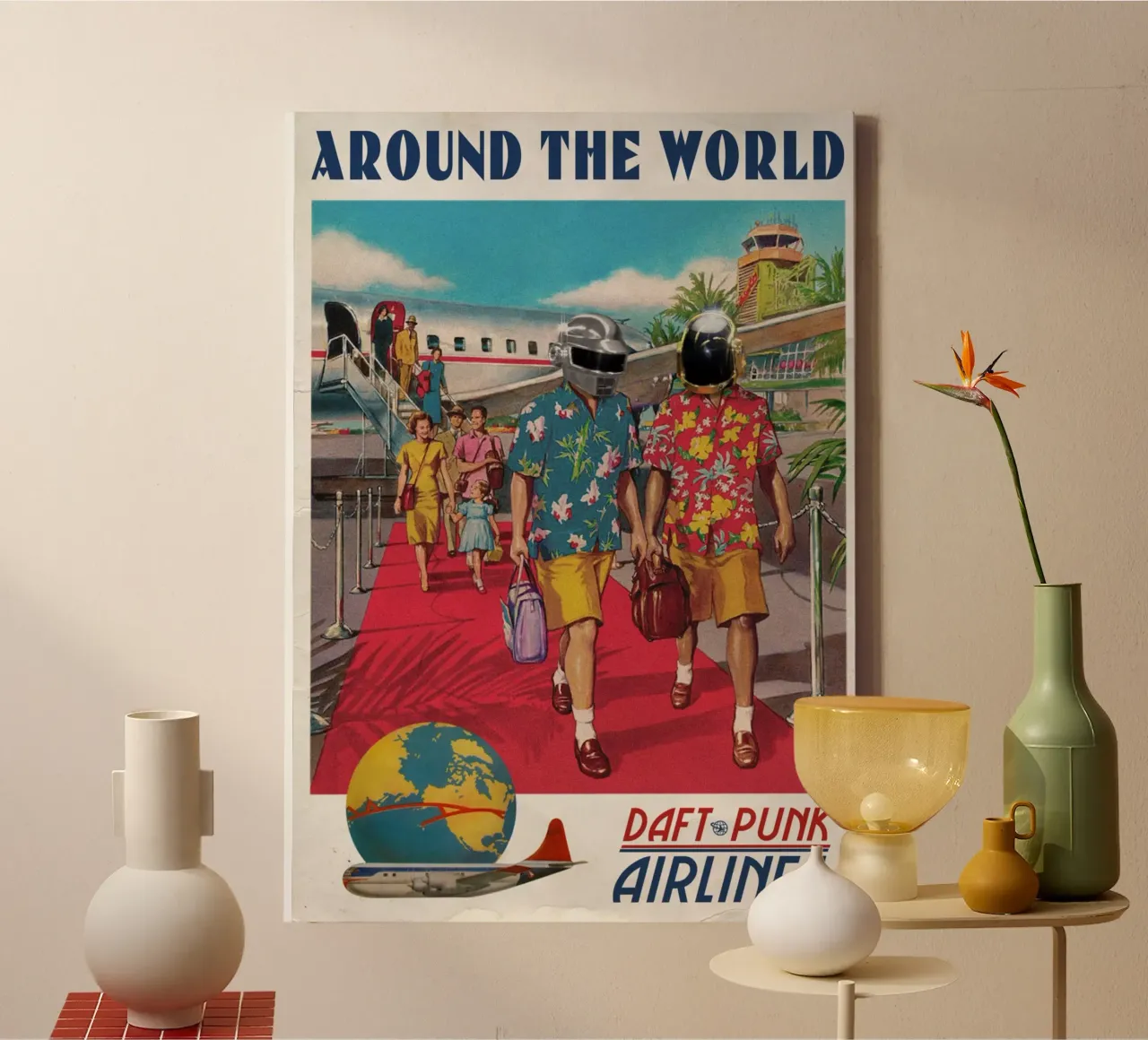 Around the World tela con Cornice a cassetta da Ads Libitum