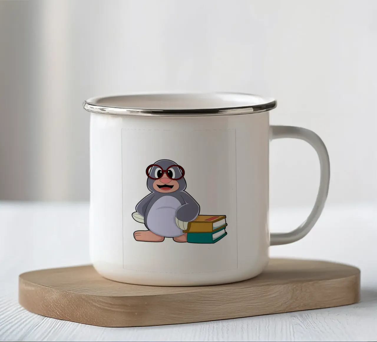 Libri Occhiali da talpa tazza in smalto da Noah Bouchard