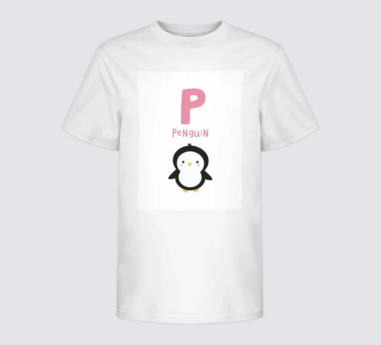 Penguin Alphabet Illustration kids t-shirt by Noah Bouchard