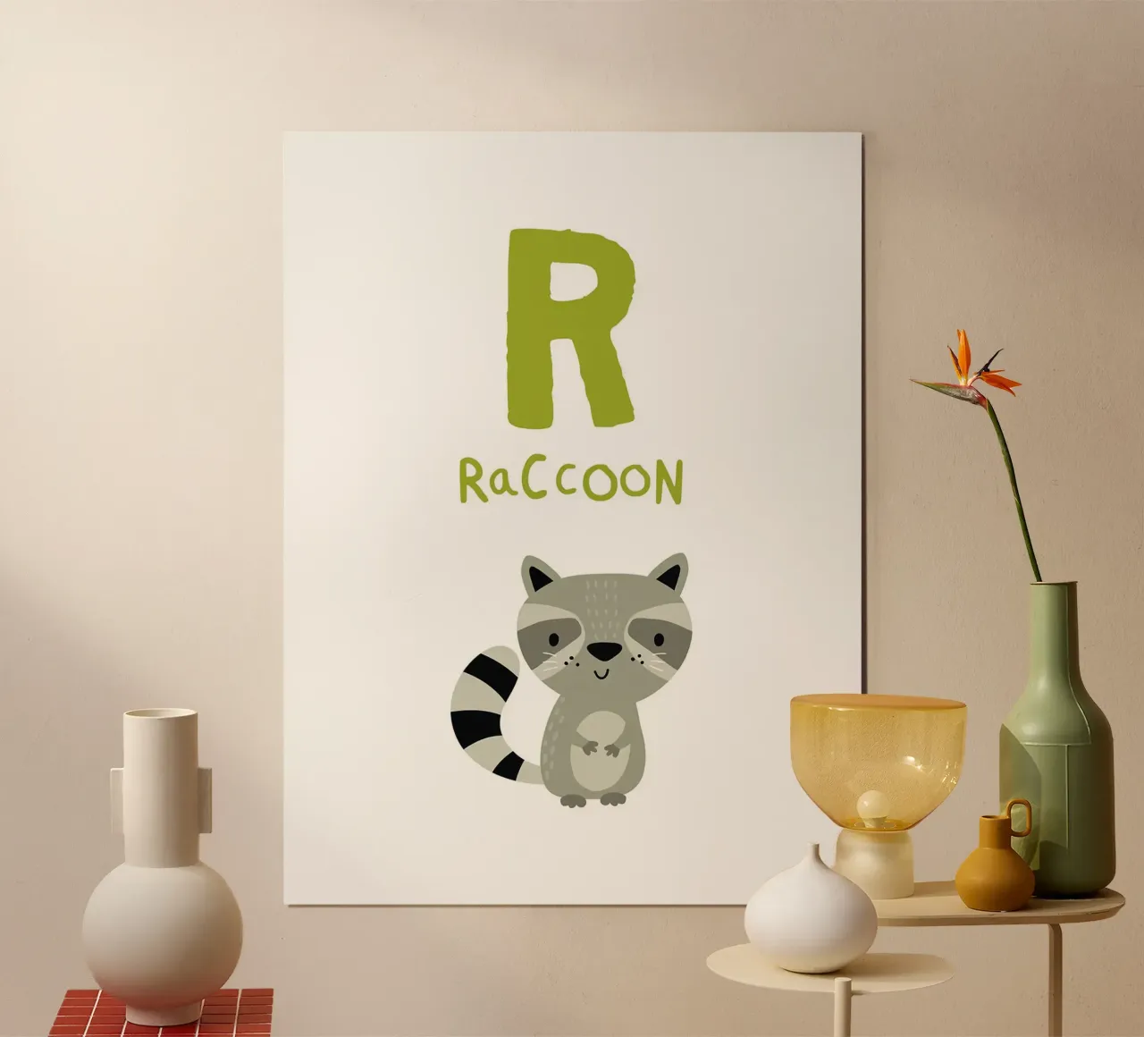 R sta per Illustrazione di procioni carta hahnemühle da Noah Bouchard