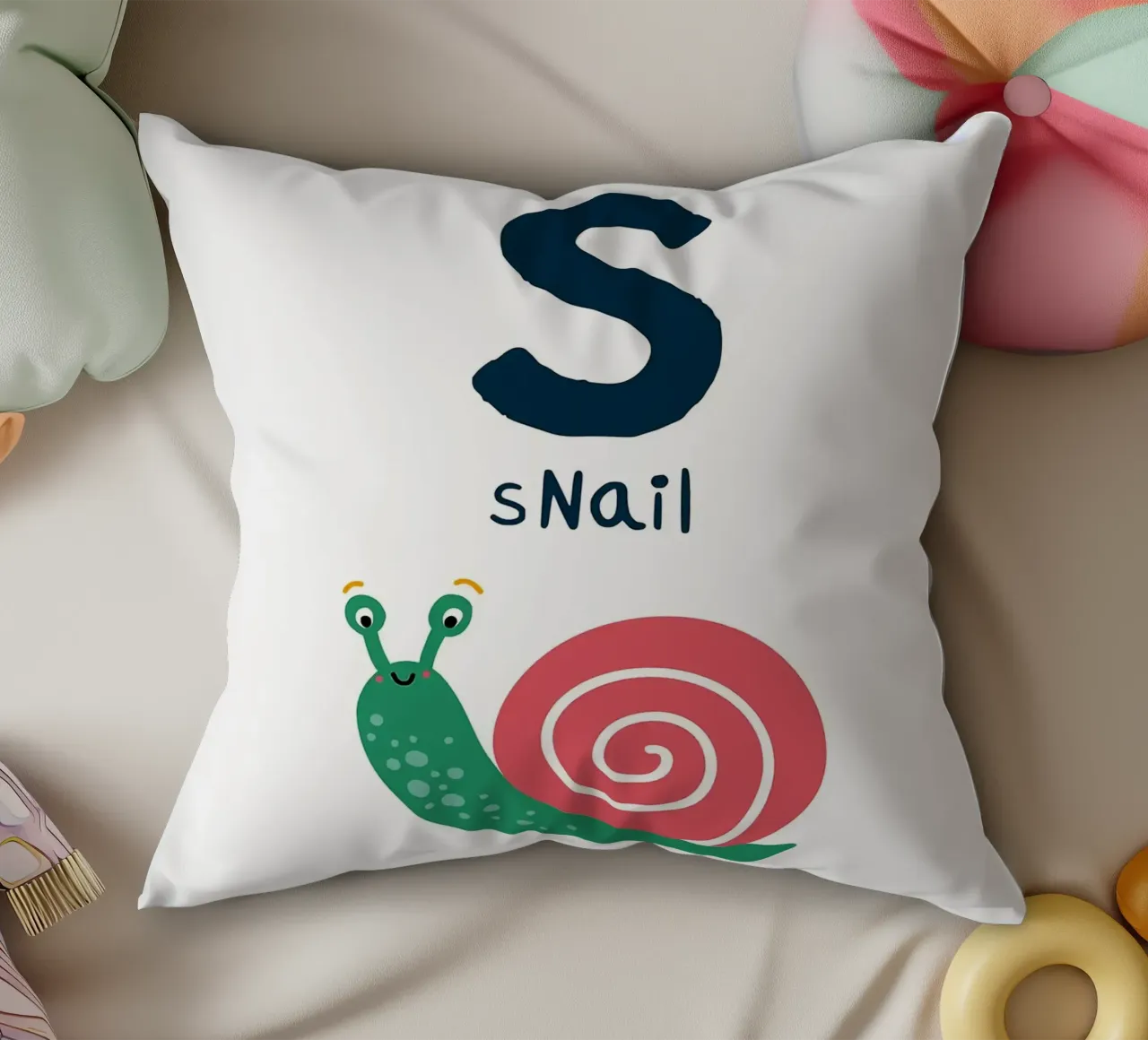 S come illustrazione di lumache cuscino da Noah Bouchard