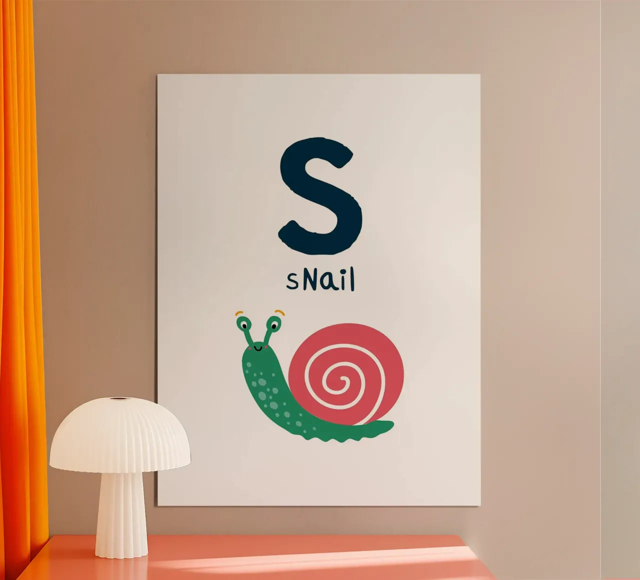 S come illustrazione di lumache carta hahnemühle da Noah Bouchard