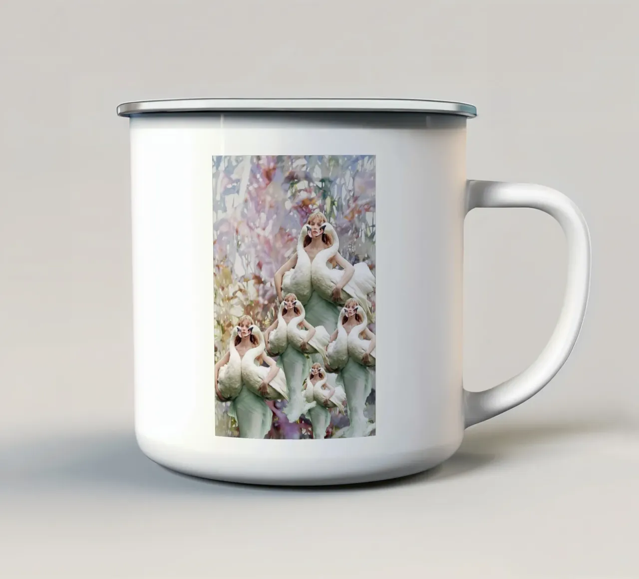 Cuore tazza in smalto da dekonstruktiv