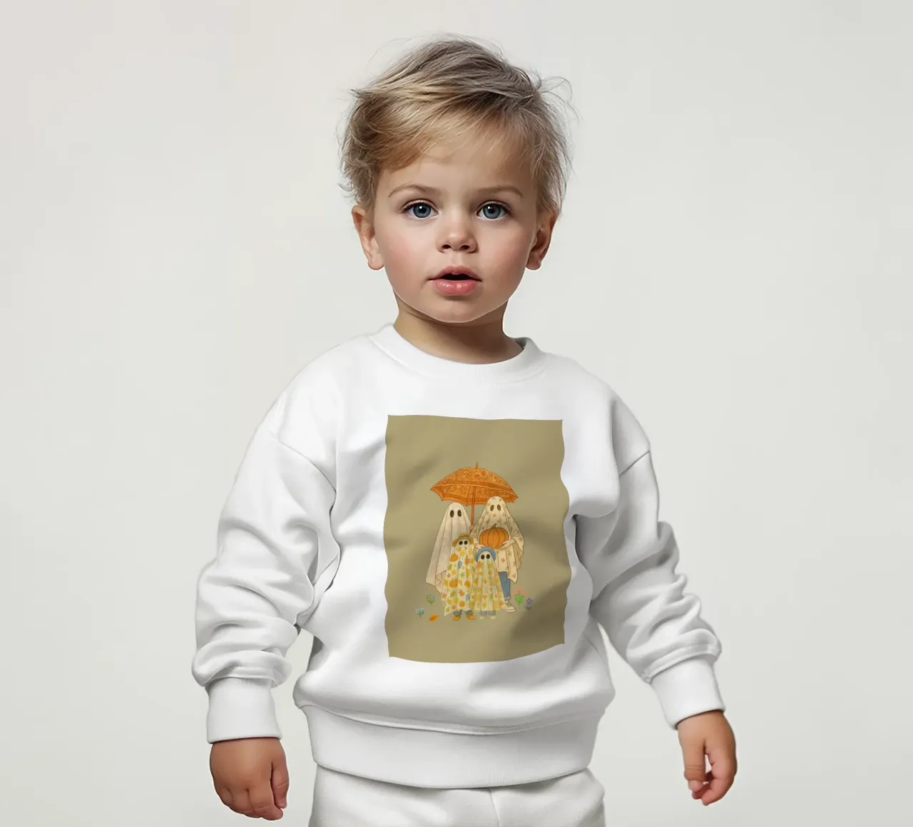 Boho Ghost Family en la excursión sudadera de bebé de Taika Tori Art