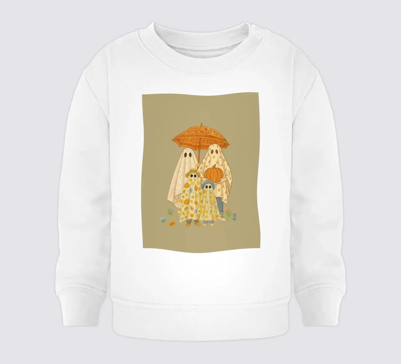 Boho Ghost Family en la excursión sudadera de bebé de Taika Tori Art