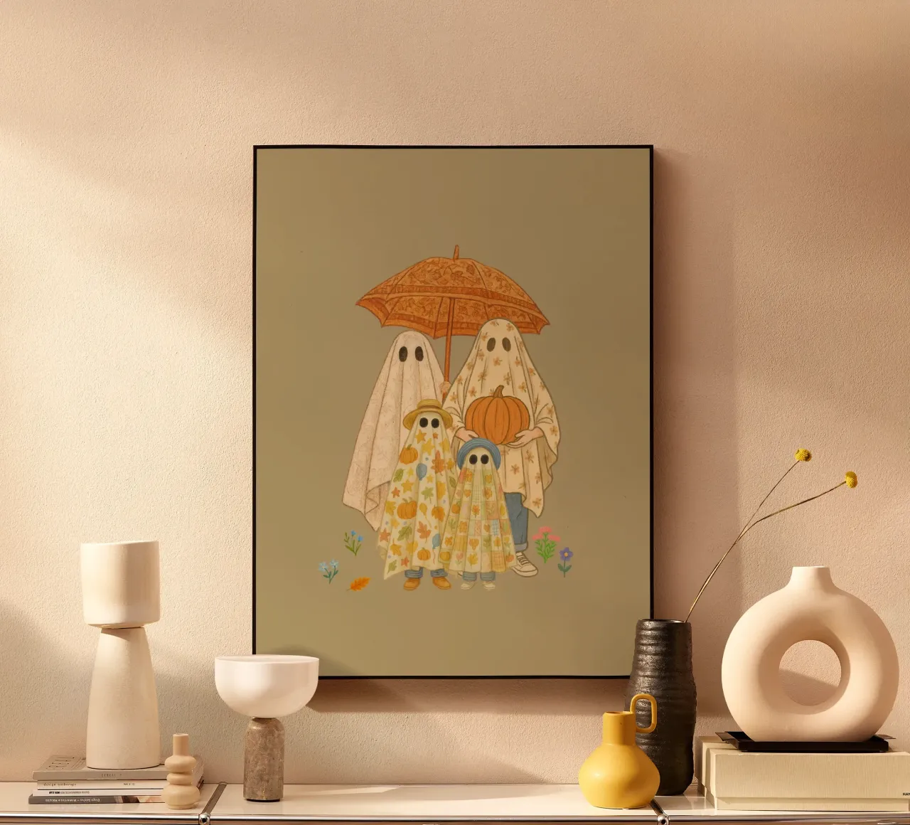 Boho Ghost Family en la excursión metacrilato de Taika Tori Art