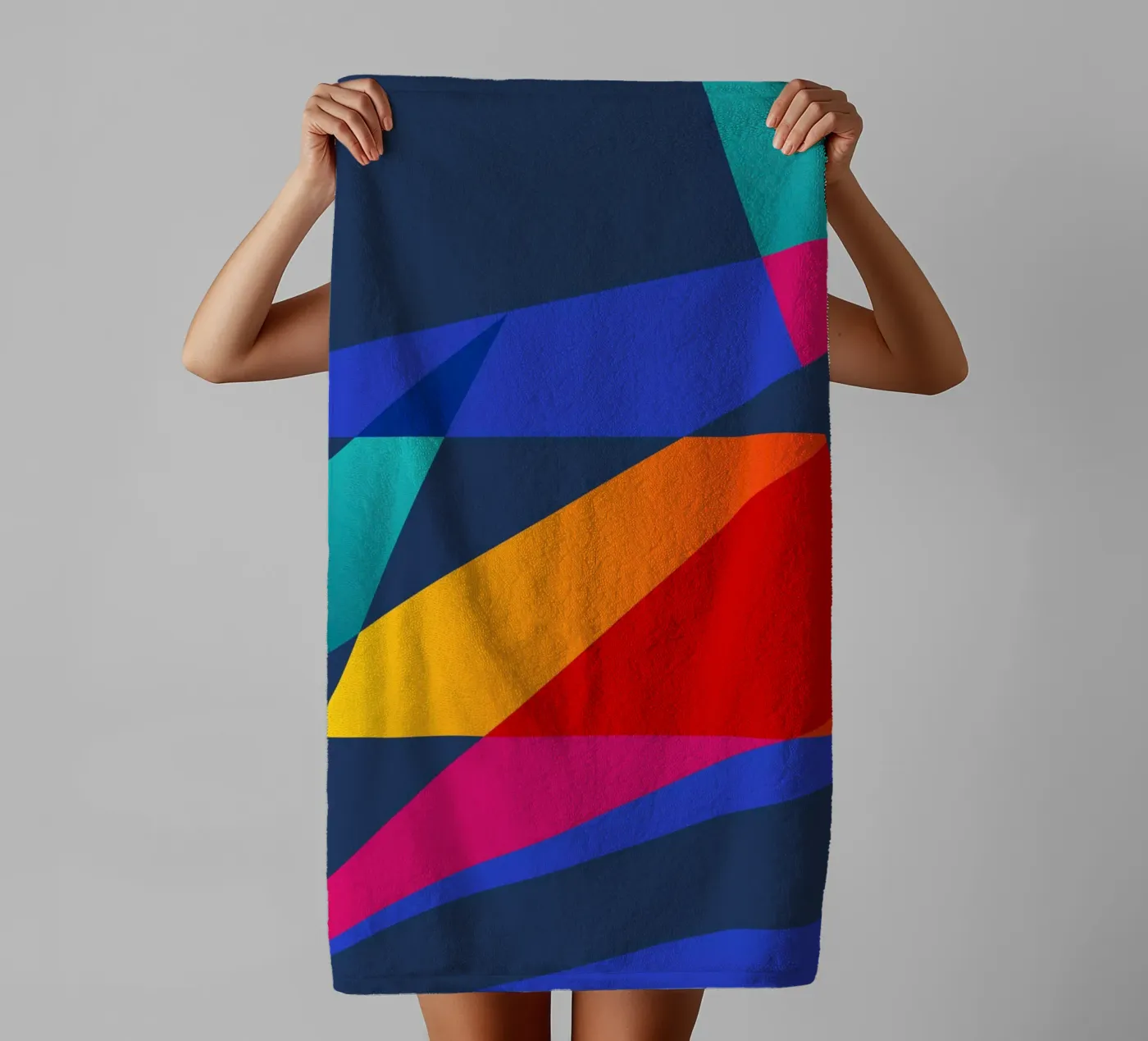 Lightbeams towel by Kim Hubball Studio