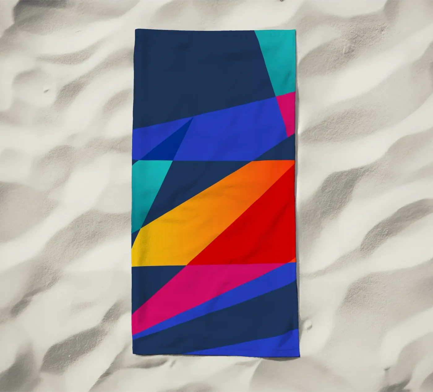 Lichtbalken Strandtuch von Kim Hubball Studio