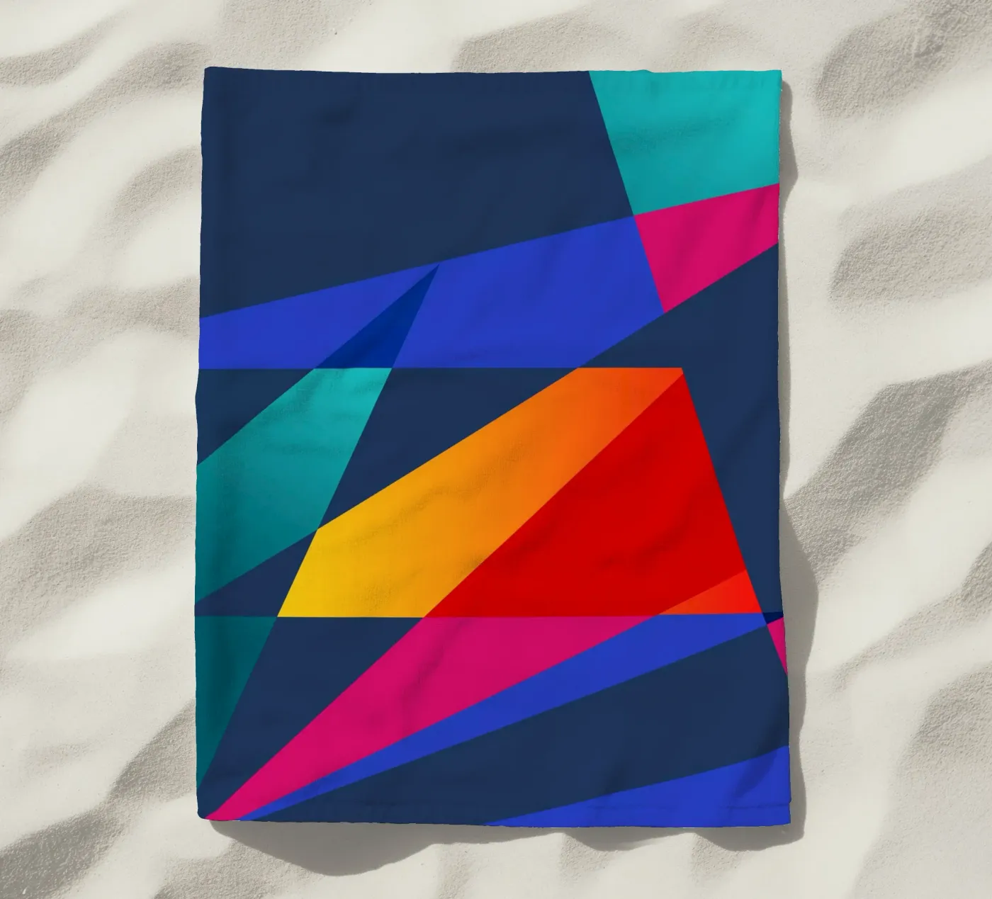 Lichtbalken Strandtuch von Kim Hubball Studio