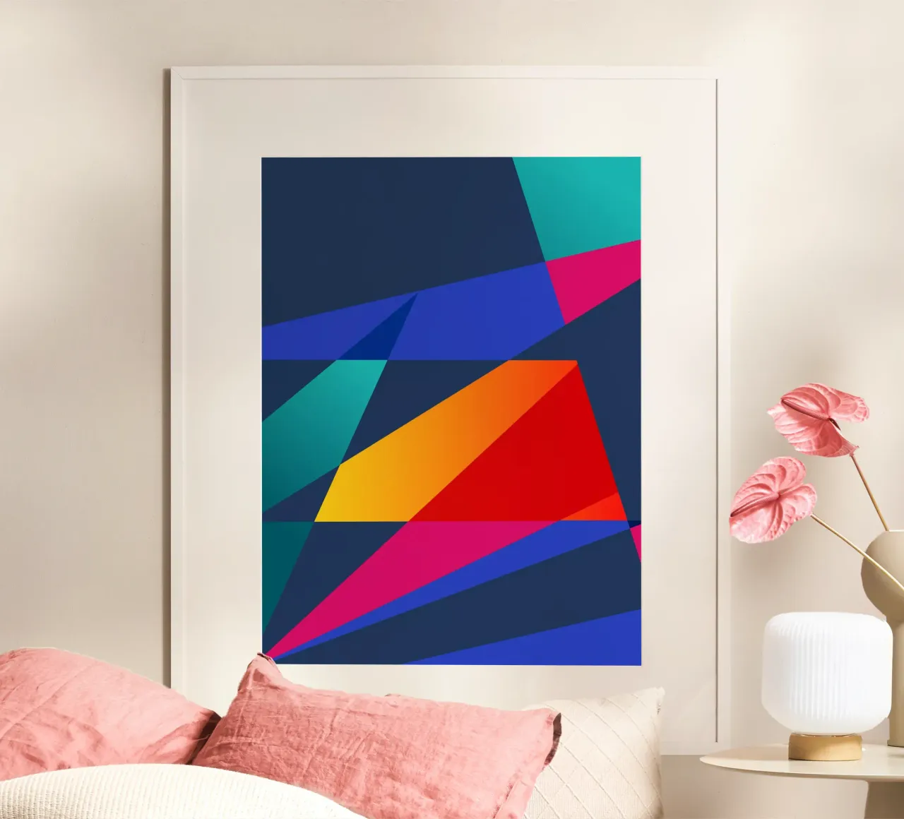 Raggi di luce poster con telaio in legno da Kim Hubball Studio