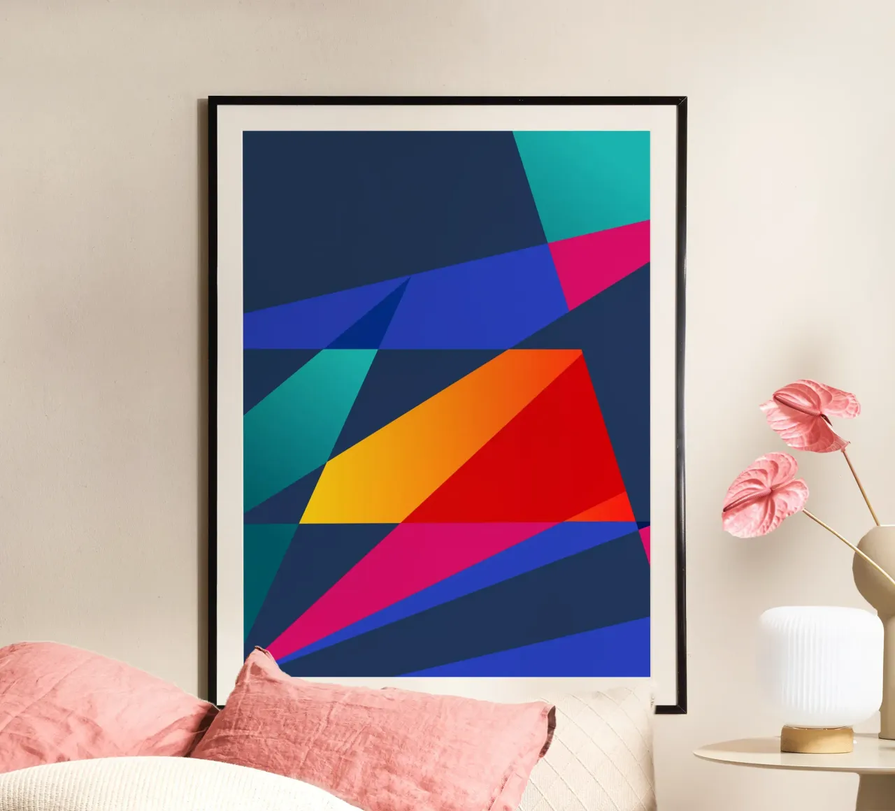 Raggi di luce poster con telaio in legno da Kim Hubball Studio