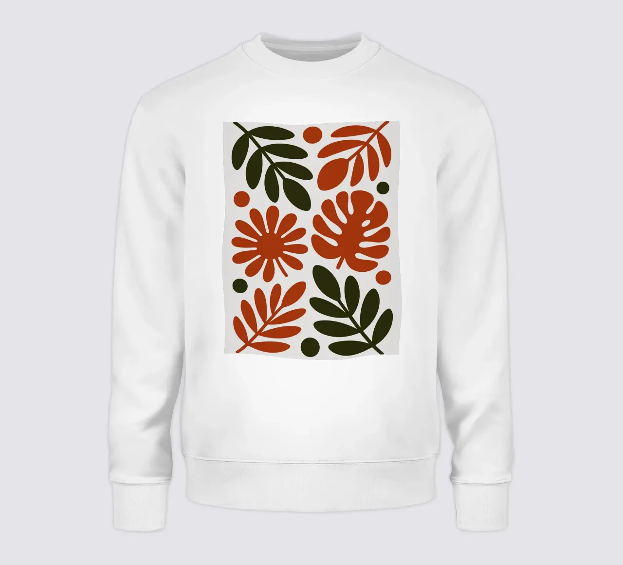 Motif botanique avec feuilles et fleurs sweat de Damion Francis
