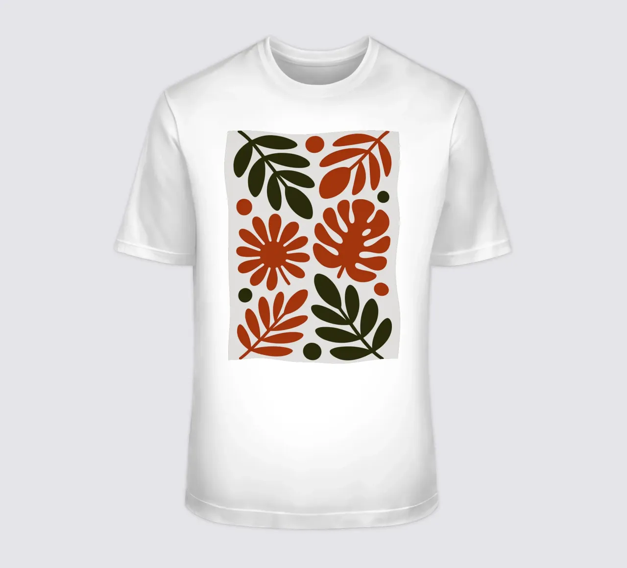 Motivo botanico con foglie e fiori t-shirt da Damion Francis