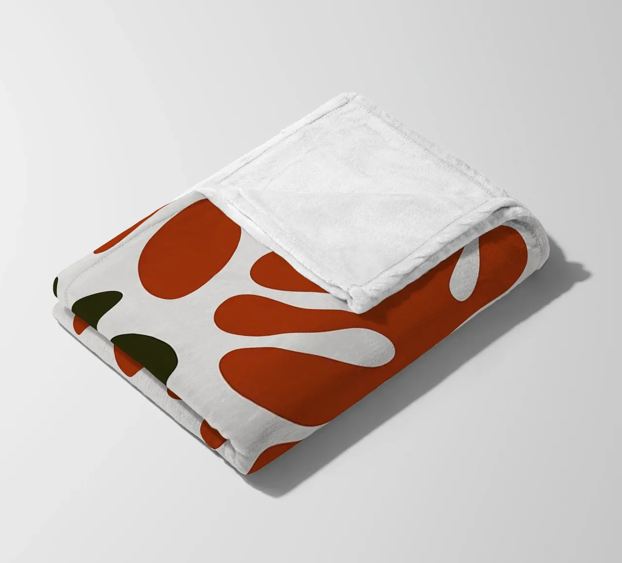 Motivo botanico con foglie e fiori coperta in pile da Damion Francis