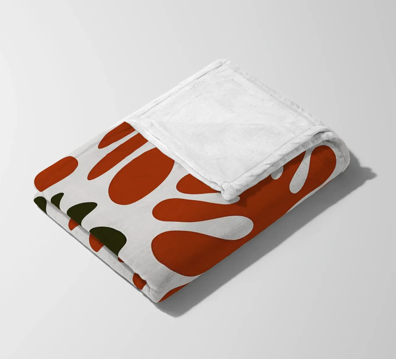 Motivo botanico con foglie e fiori coperta in pile da Damion Francis