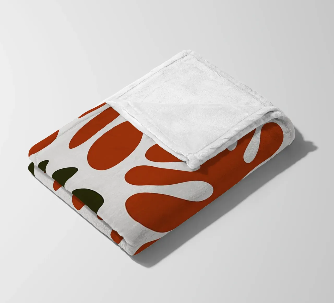 Motivo botanico con foglie e fiori coperta in pile da Damion Francis