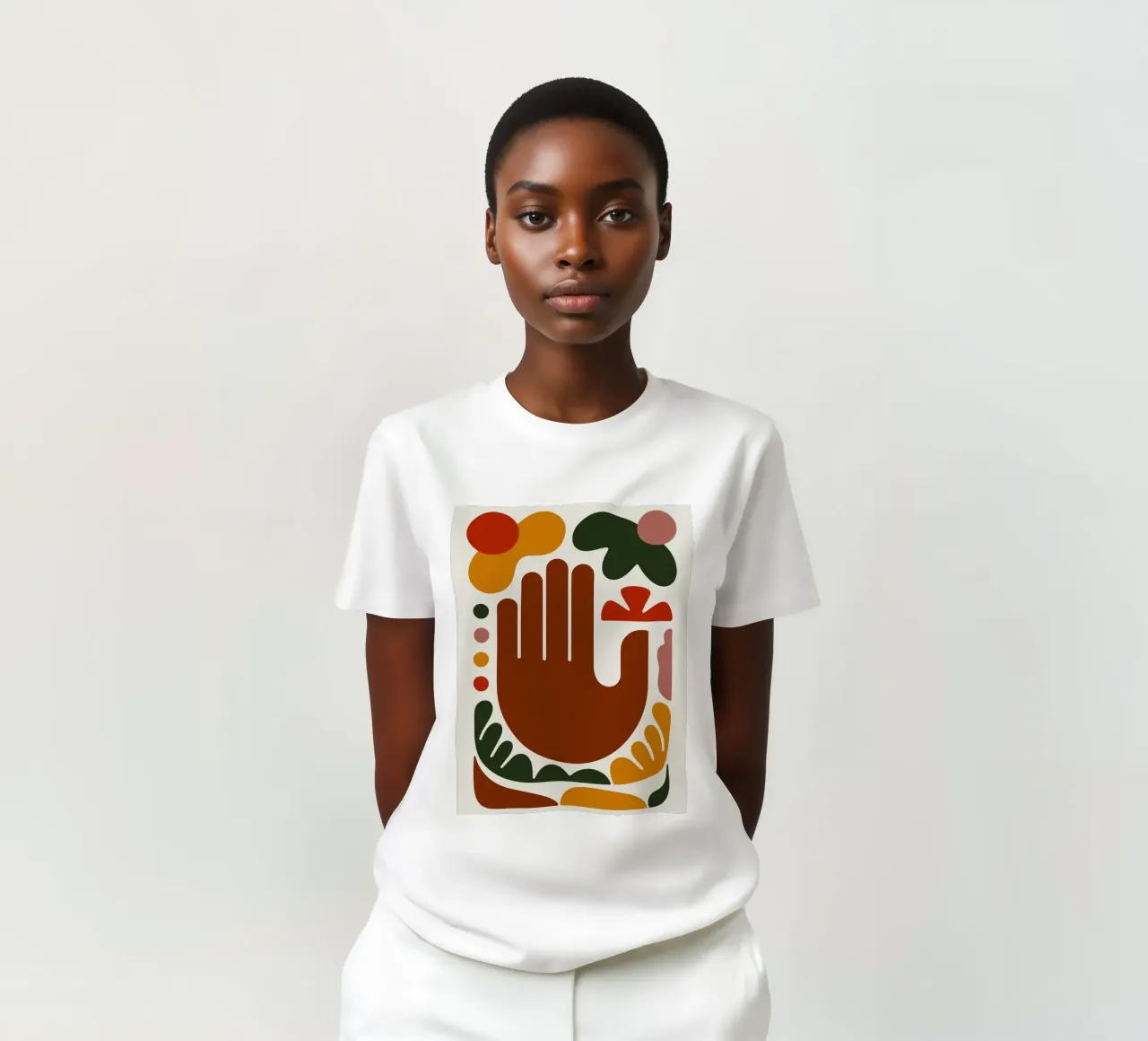 Mano astratta con forme geometriche t-shirt da Damion Francis