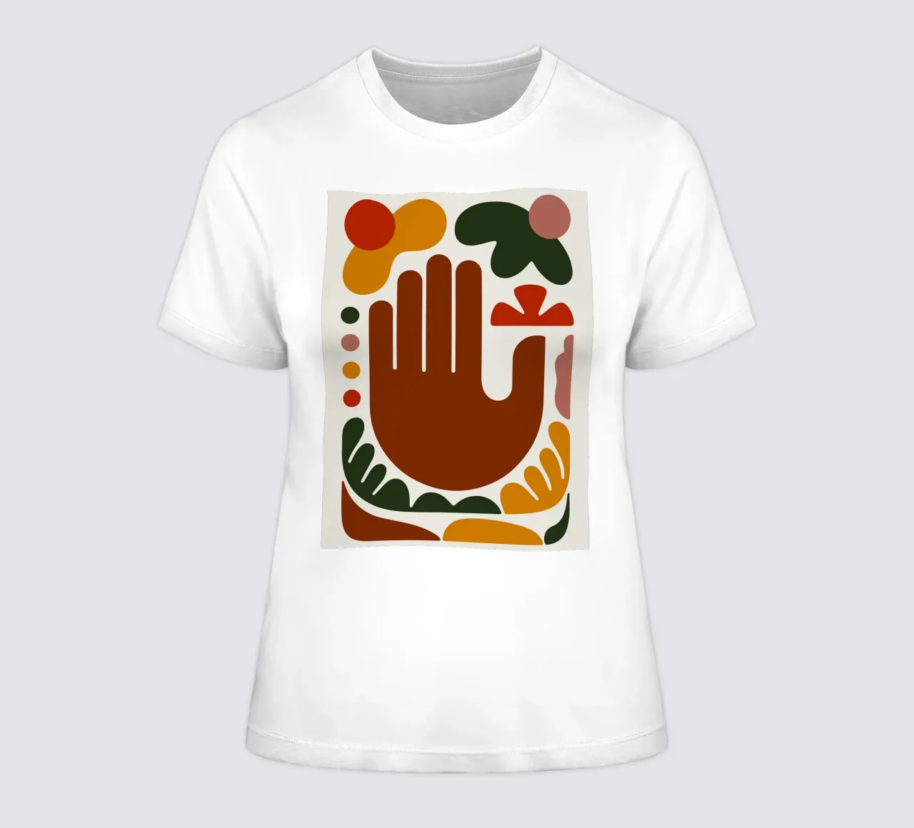 Mano astratta con forme geometriche t-shirt da donna da Damion Francis