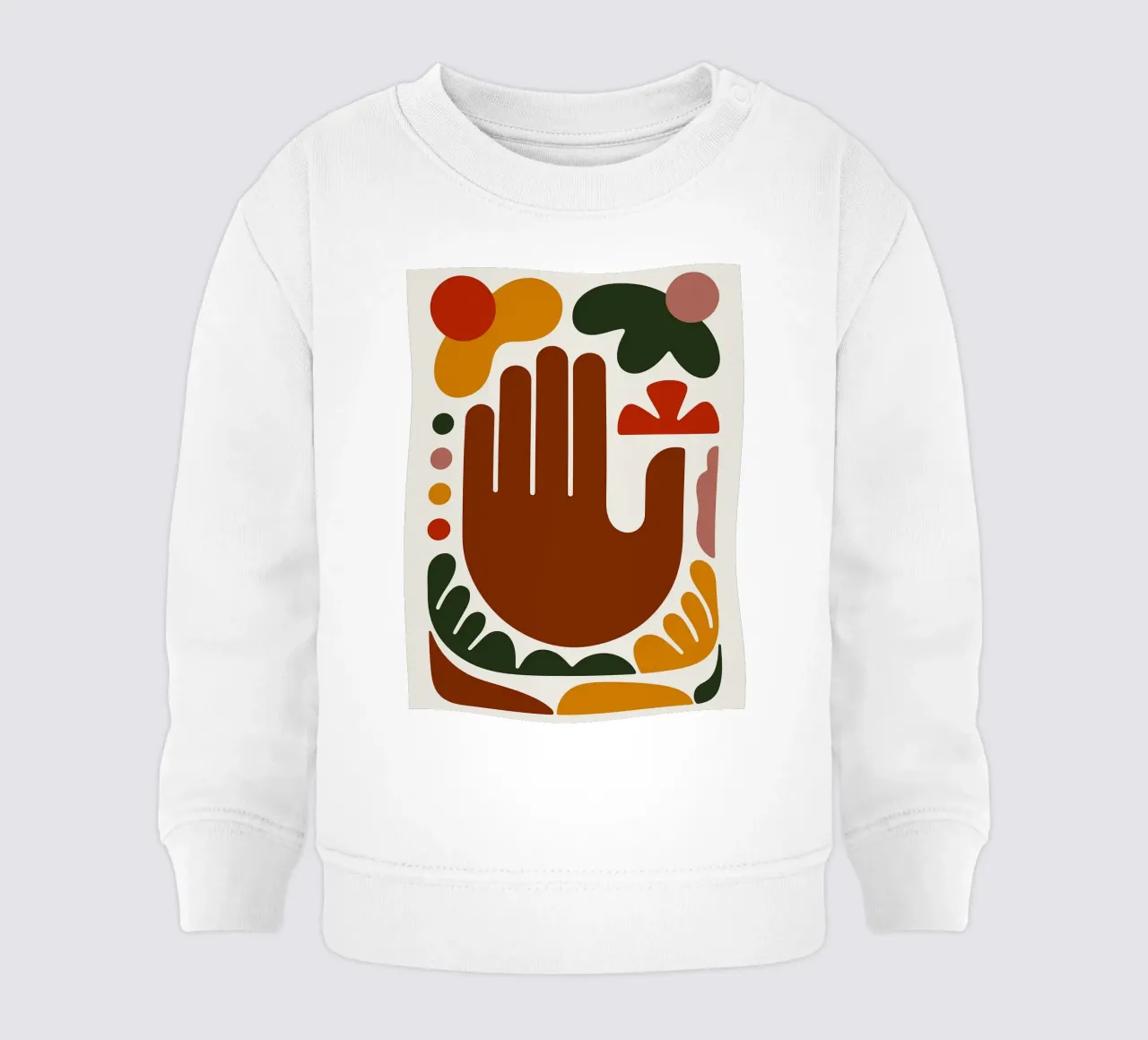 Mano astratta con forme geometriche felpa neonato da Damion Francis