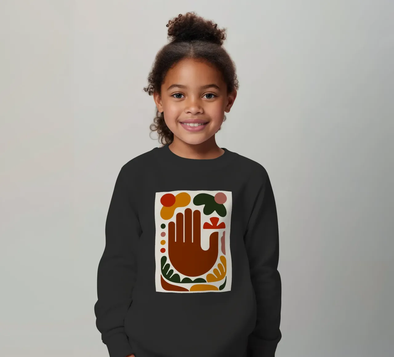 Mano astratta con forme geometriche felpa bambino da Damion Francis