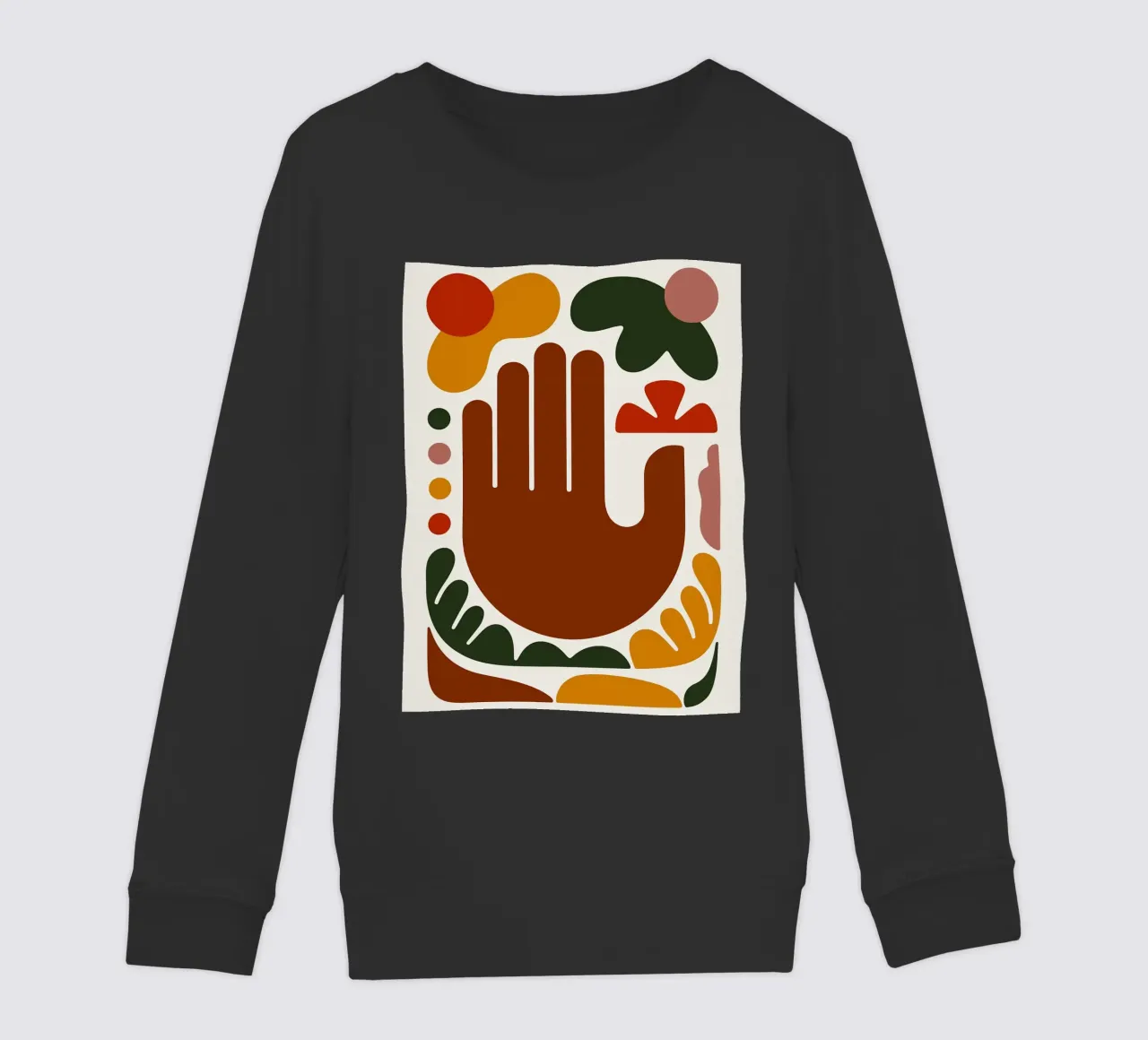 Mano astratta con forme geometriche felpa bambino da Damion Francis