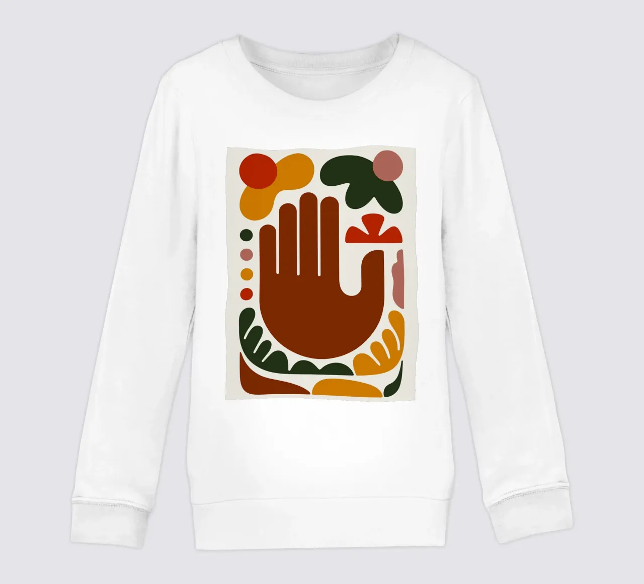 Mano astratta con forme geometriche felpa bambino da Damion Francis