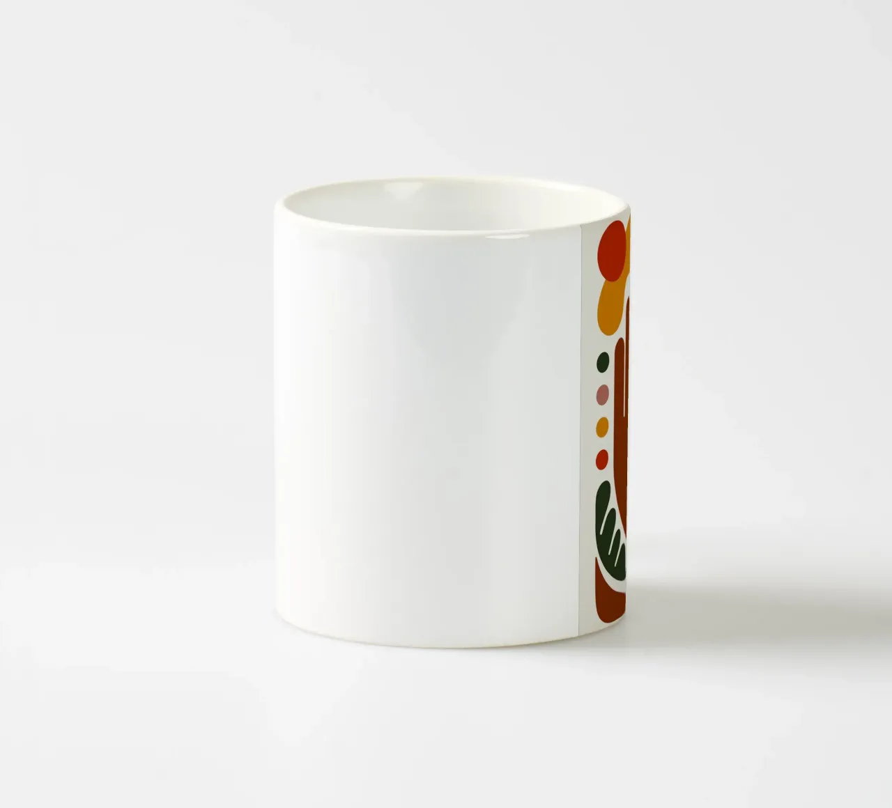 Mano abstracta con formas geométricas taza de cerámica de Damion Francis