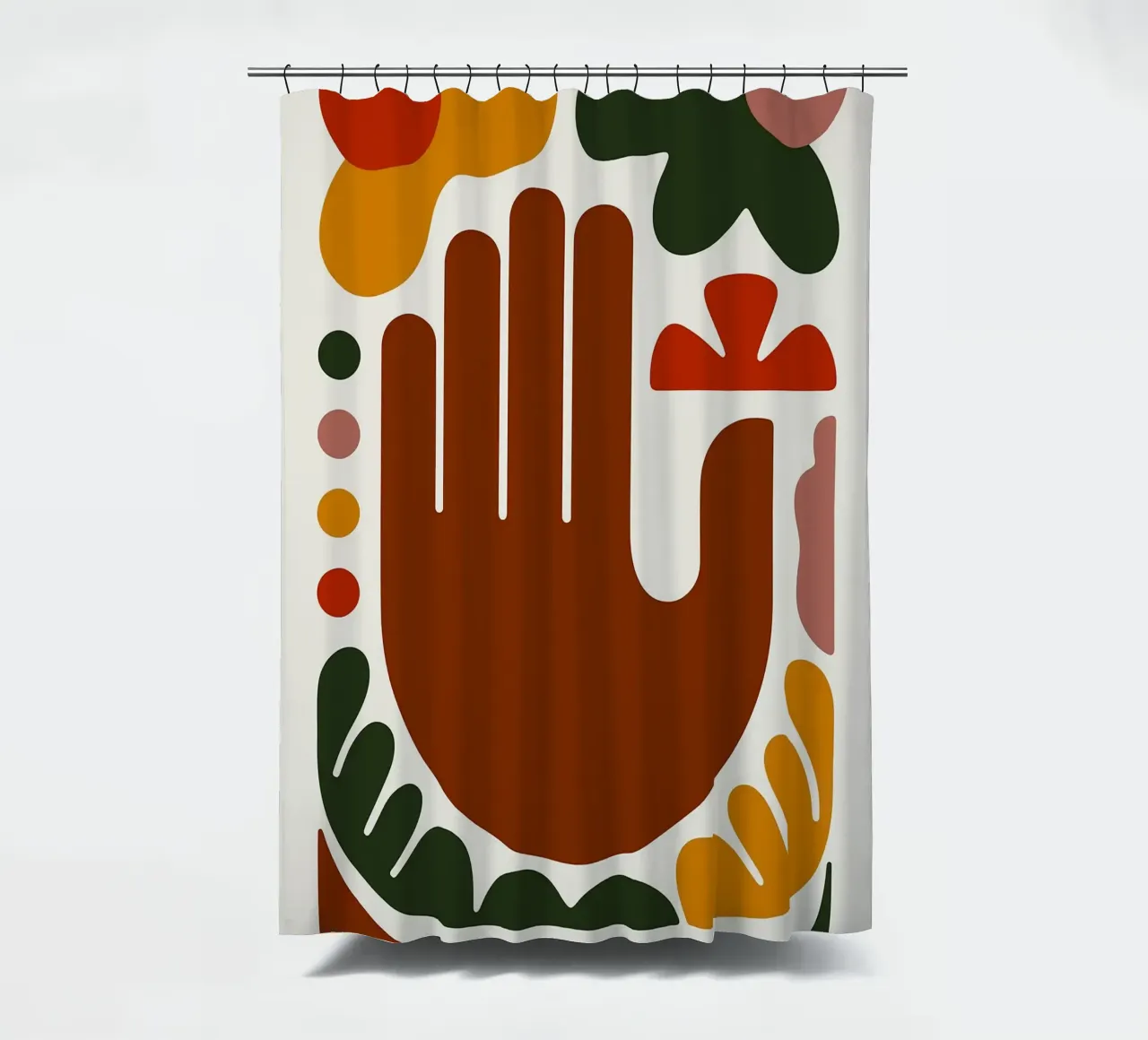 Mano astratta con forme geometriche tenda da doccia da Damion Francis