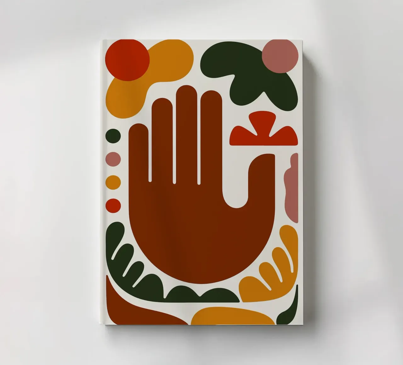 Abstract Hand with Geometric Shapes notebook by Damion Francis