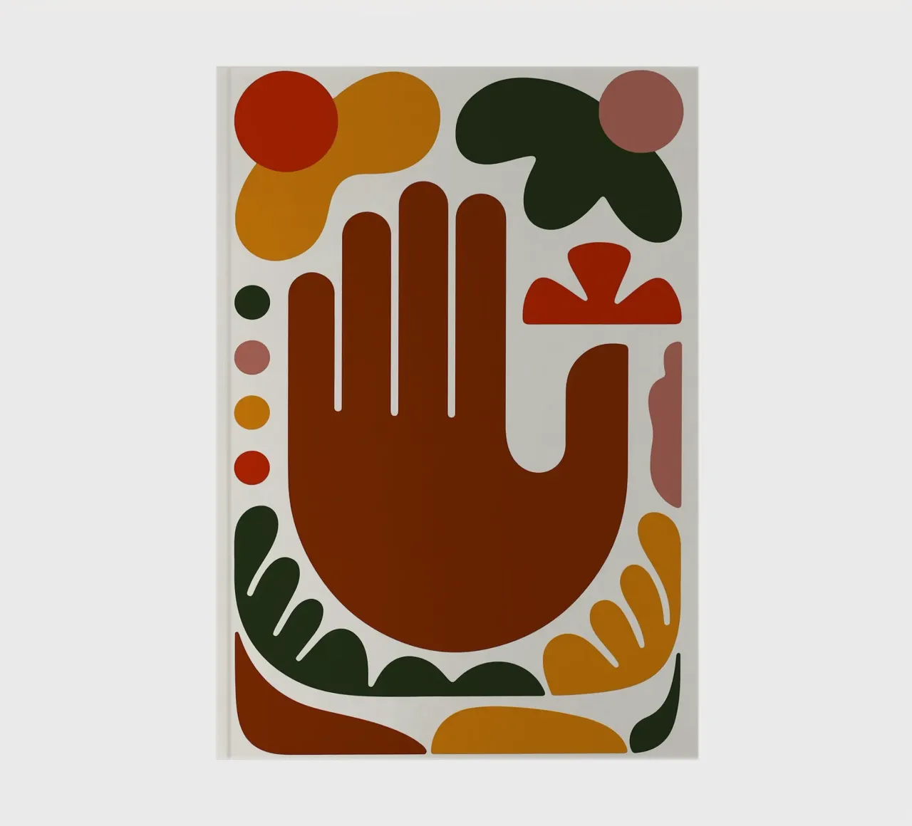 Abstract Hand with Geometric Shapes notebook by Damion Francis