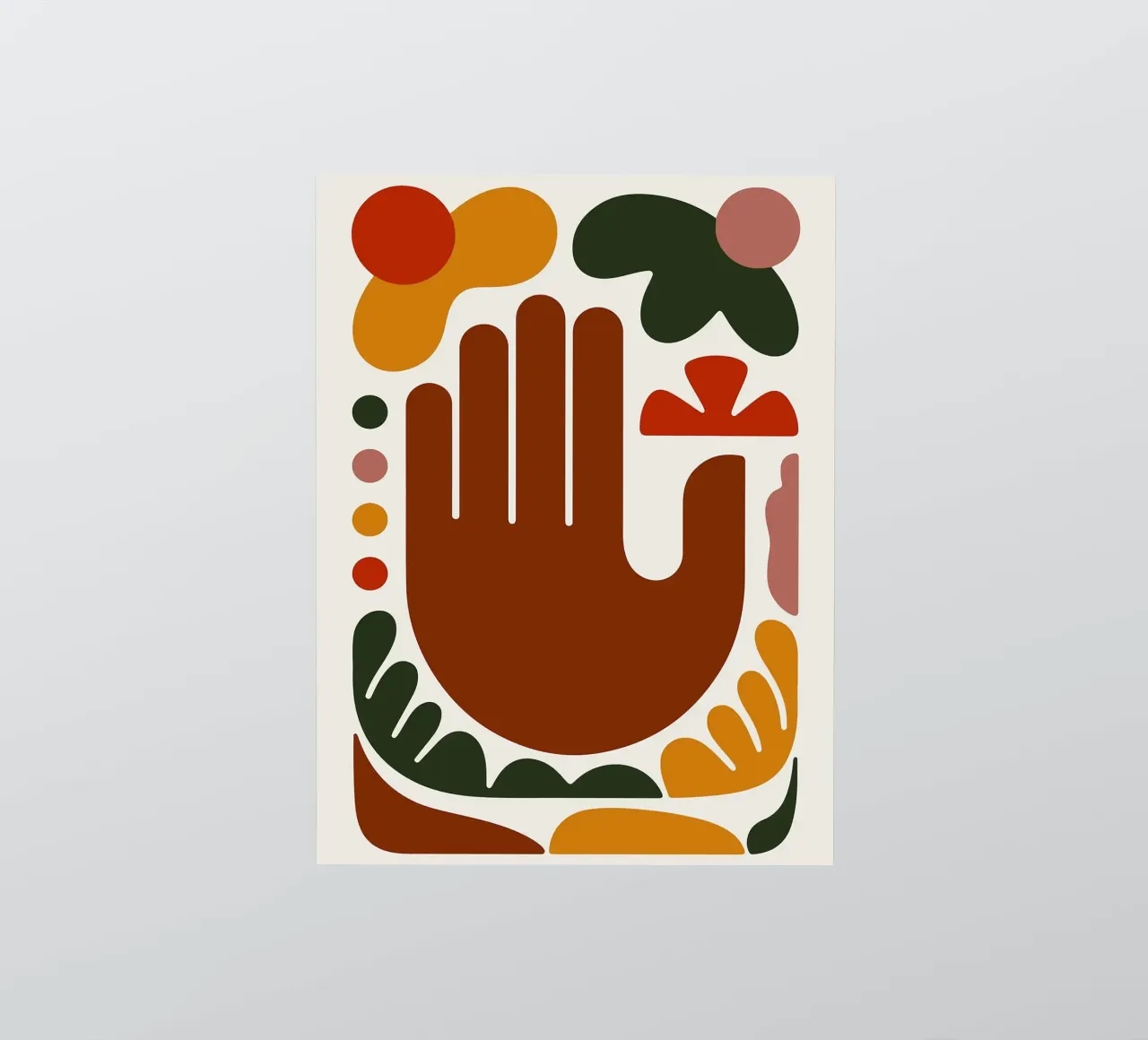Mano astratta con forme geometriche adesivo da Damion Francis