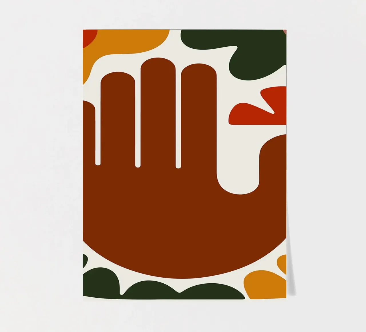 Mano astratta con forme geometriche foglio adesivo da Damion Francis