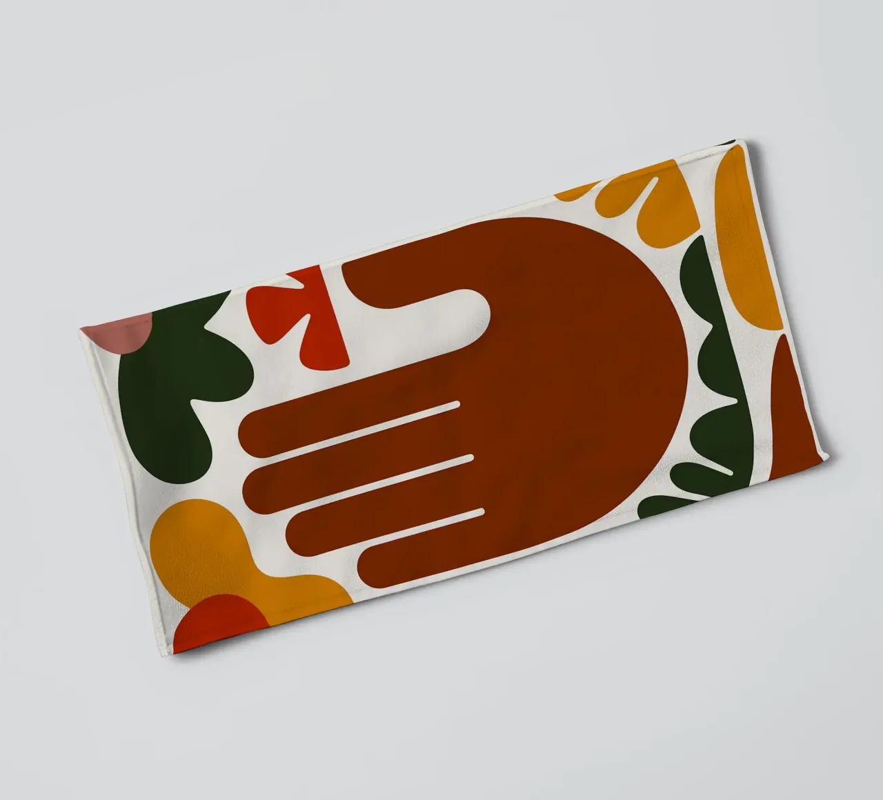 Mano astratta con forme geometriche asciugamano da bagno da Damion Francis