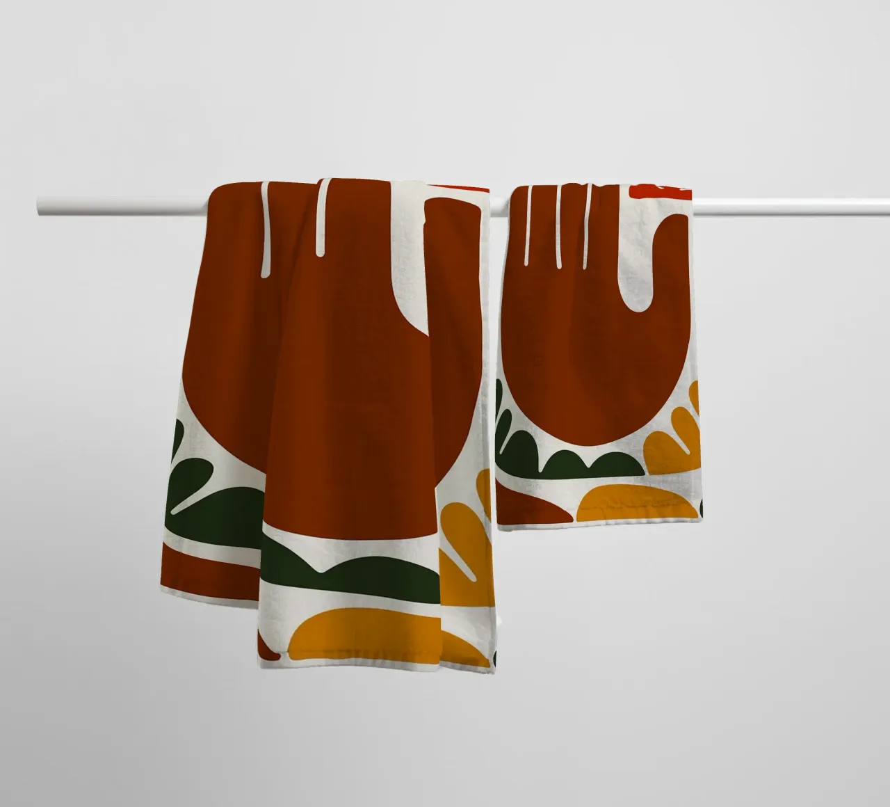 Mano astratta con forme geometriche asciugamano da bagno da Damion Francis