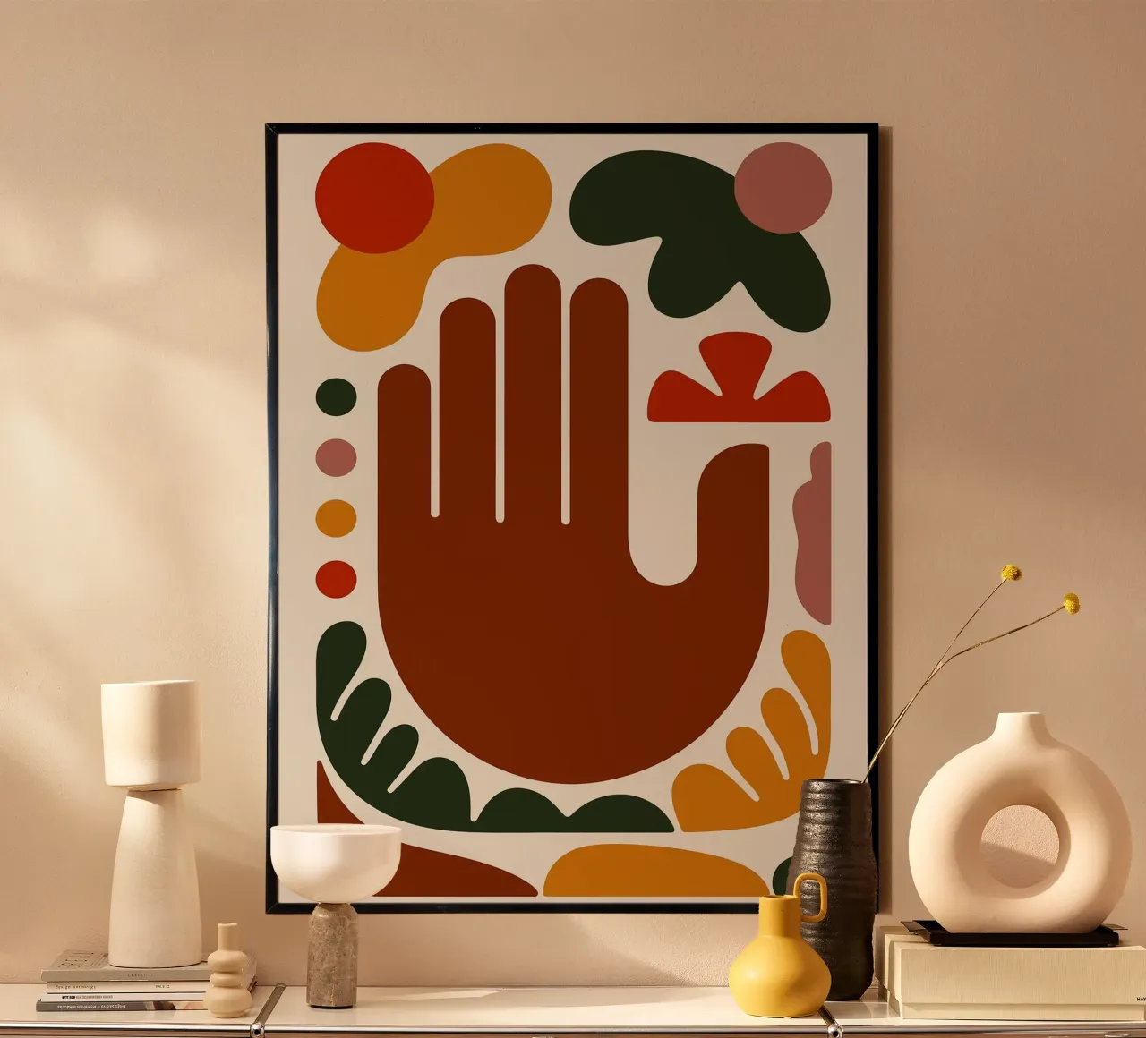 Mano astratta con forme geometriche carta hahnemühle da Damion Francis