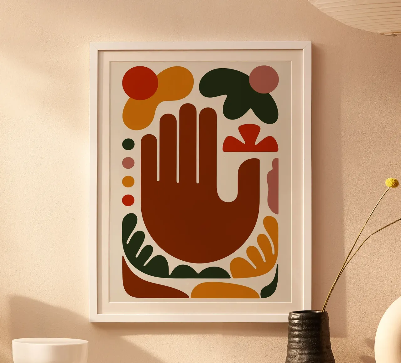 Mano astratta con forme geometriche carta hahnemühle da Damion Francis