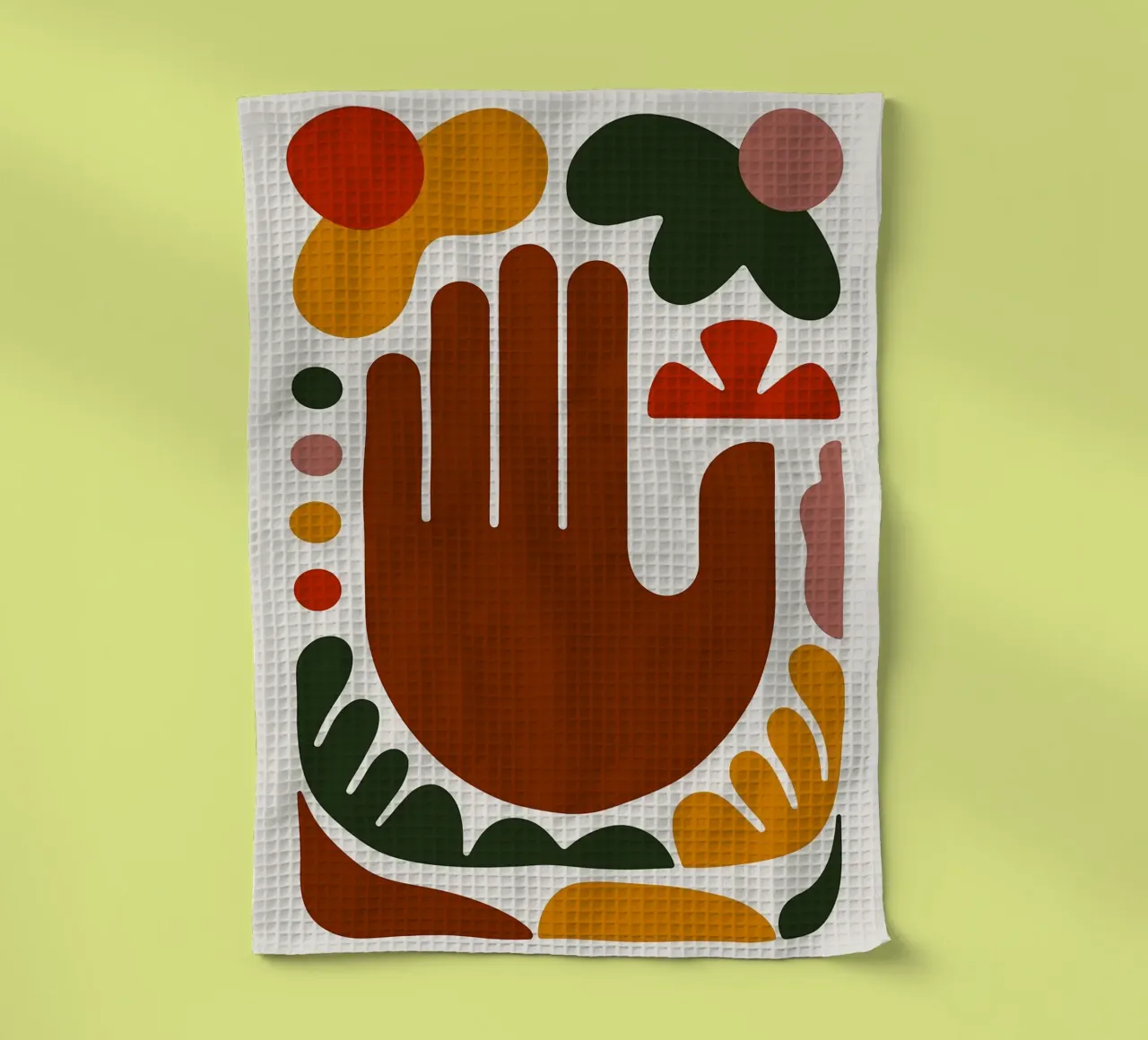 Mano astratta con forme geometriche canovaccio da cucina da Damion Francis