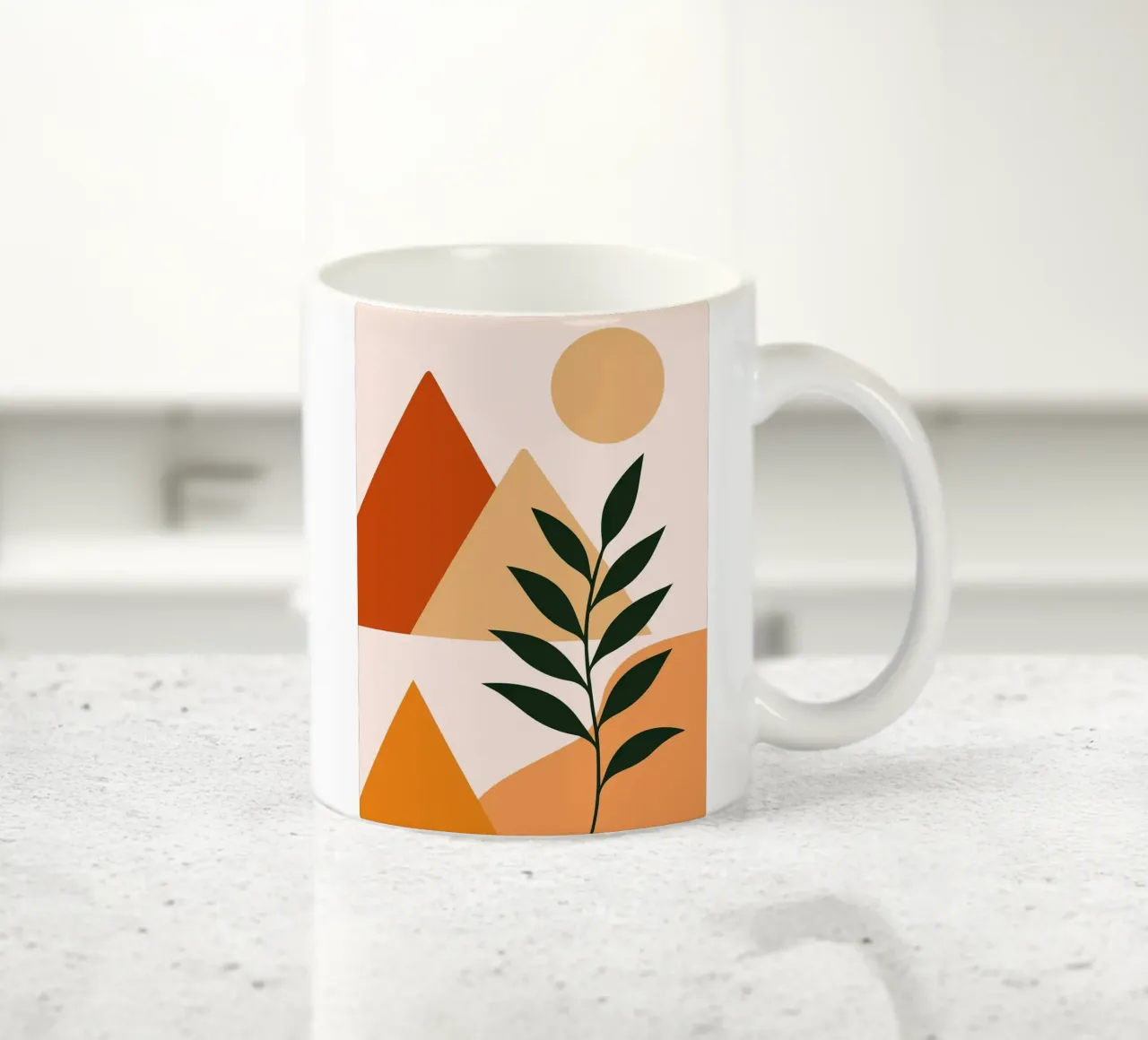 Paesaggio astratto con piante tazza in ceramica da Damion Francis