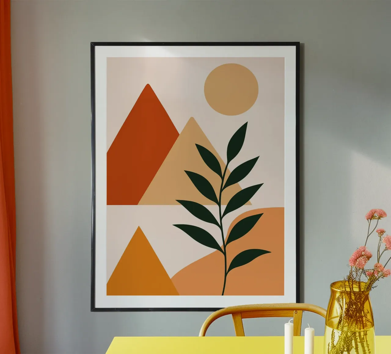 Paesaggio astratto con piante carta hahnemühle da Damion Francis