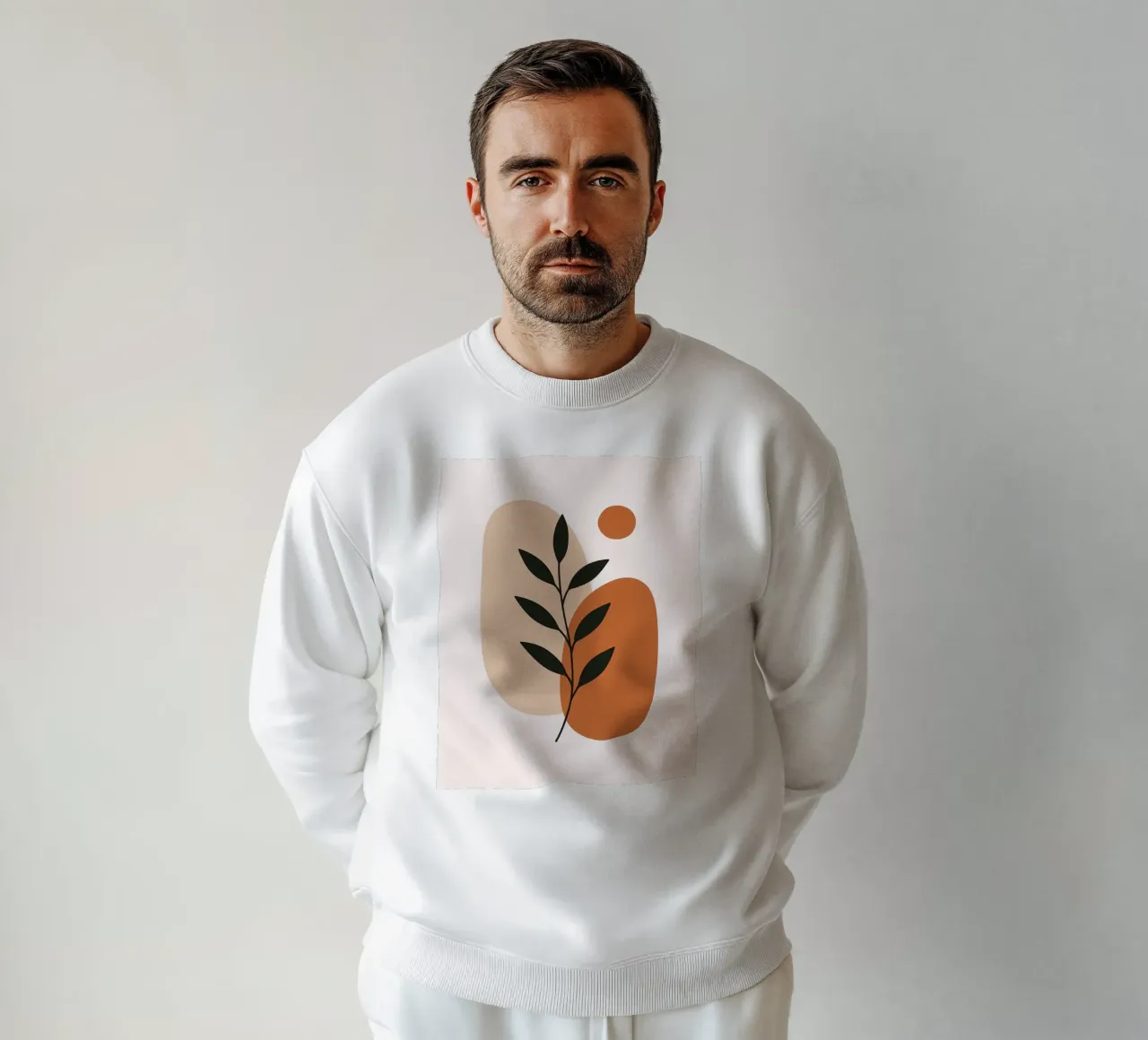 Arte botanica minimalista con forme astratte felpa da Damion Francis