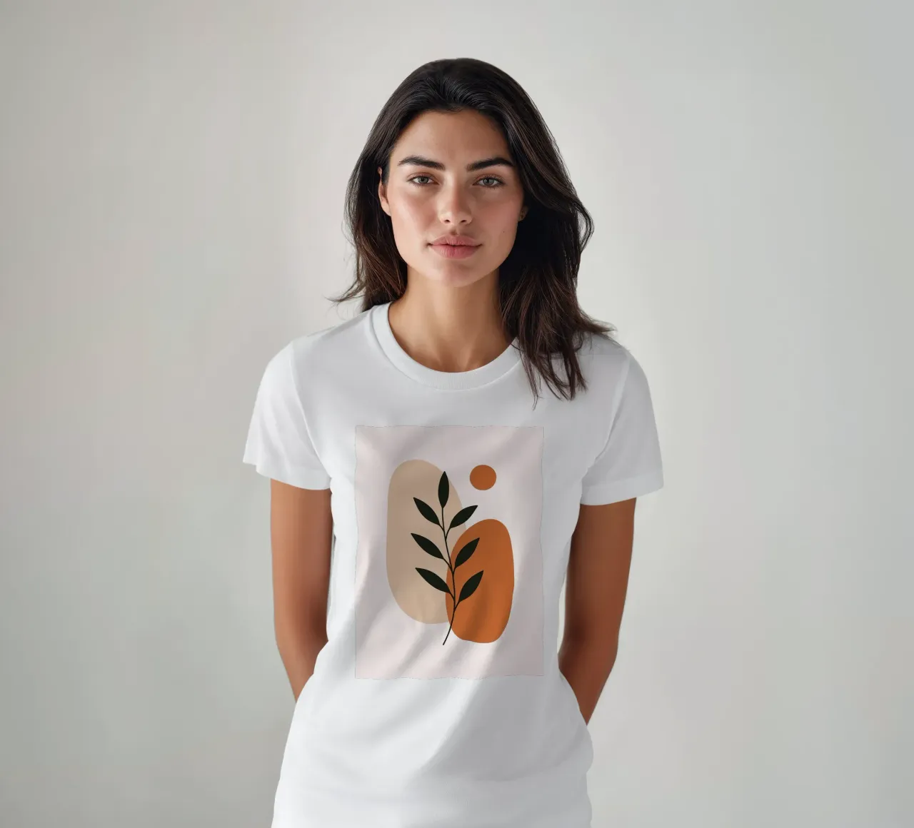 Minimalist Botanical Art with Abstract Shapes t-shirt by Damion Francis