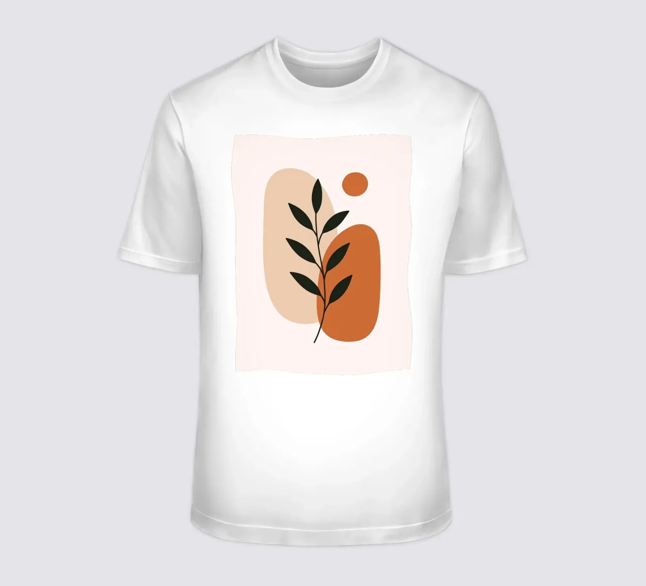Minimalist Botanical Art with Abstract Shapes t-shirt by Damion Francis