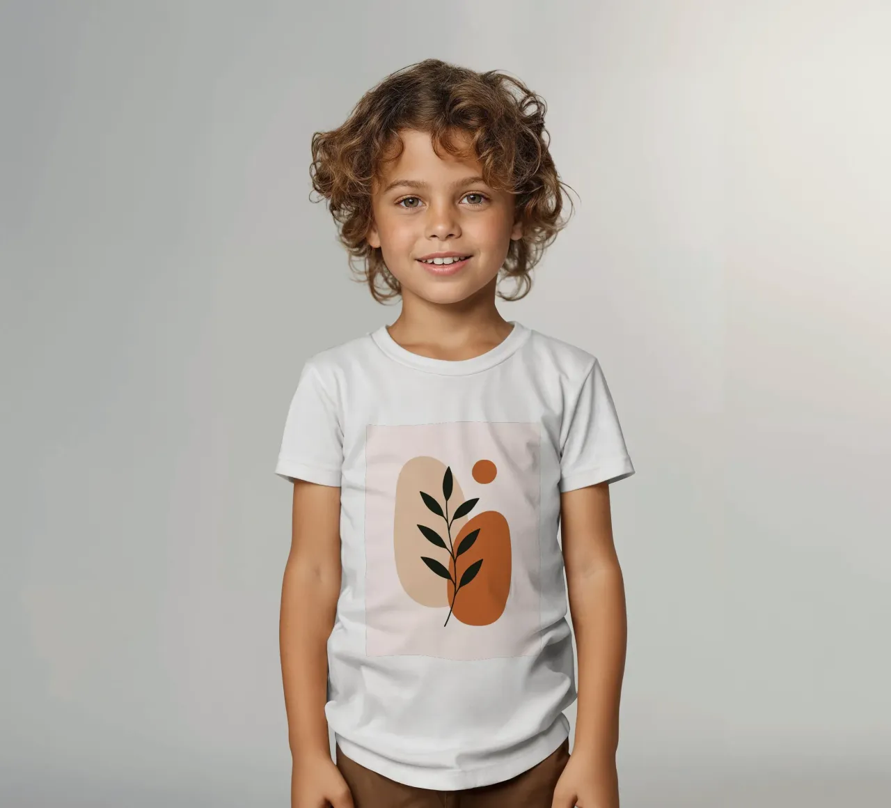 Arte botanica minimalista con forme astratte t-shirt bambini da Damion Francis