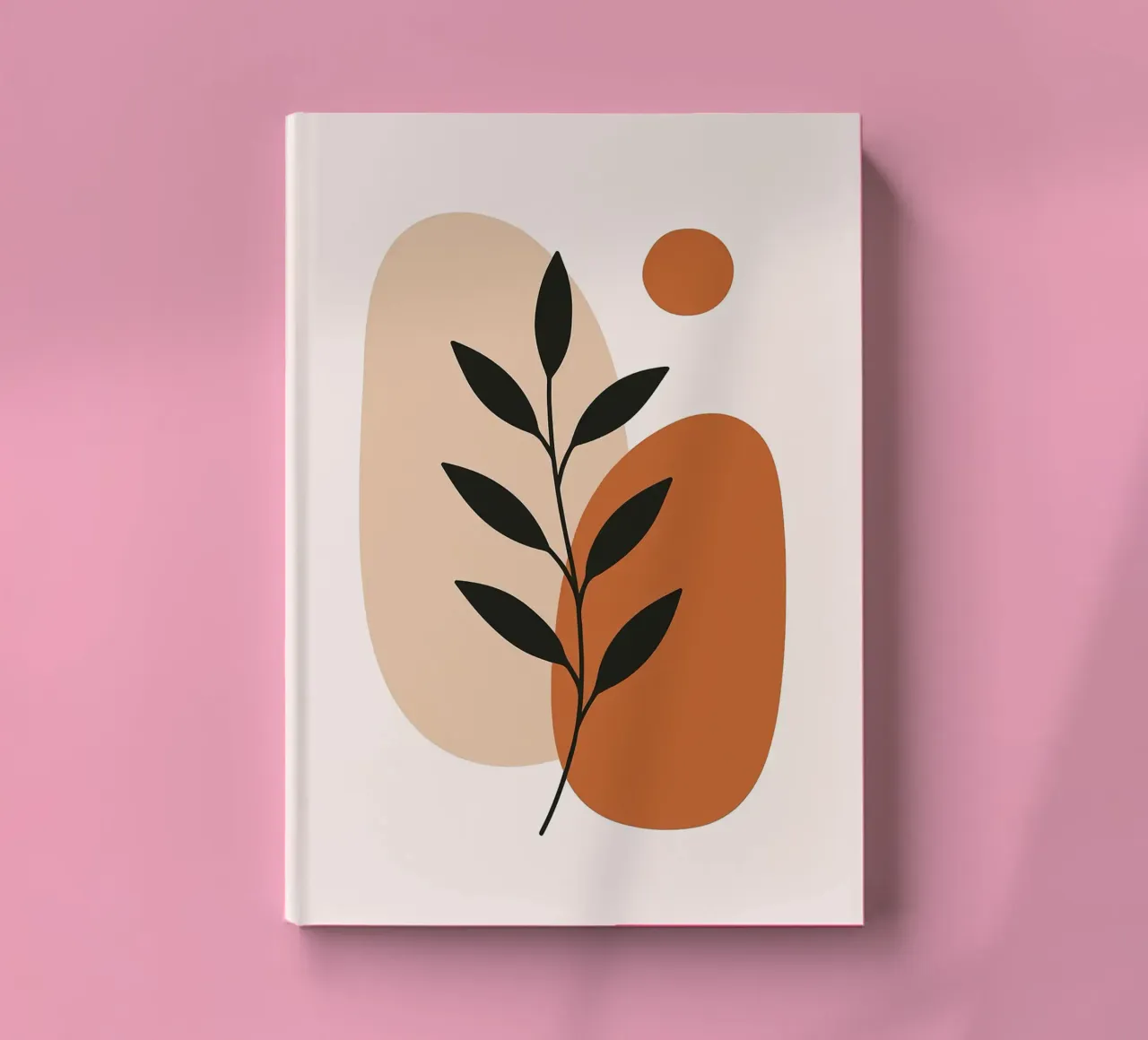 Minimalist Botanical Art with Abstract Shapes notebook by Damion Francis