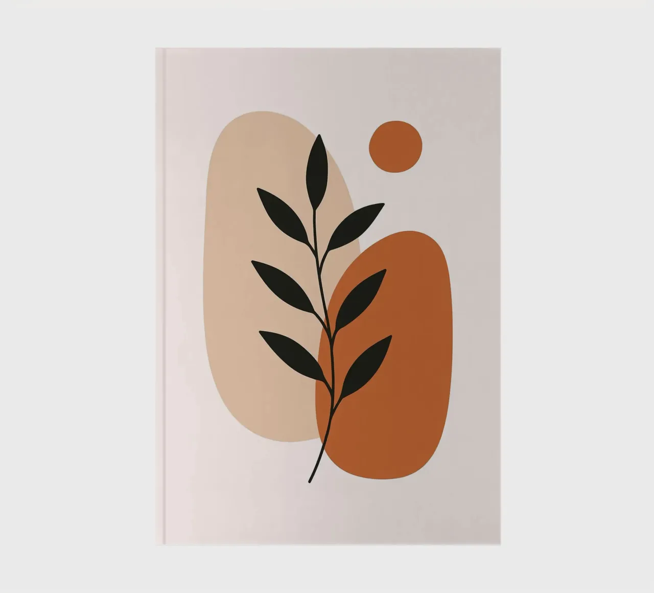 Minimalist Botanical Art with Abstract Shapes notebook by Damion Francis