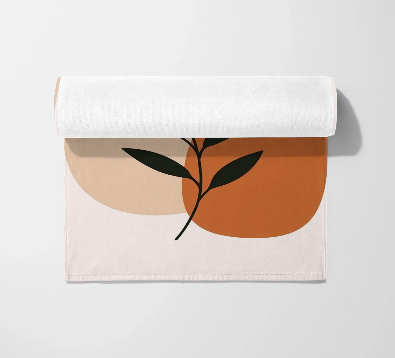 Minimalist Botanical Art with Abstract Shapes beach towel by Damion Francis