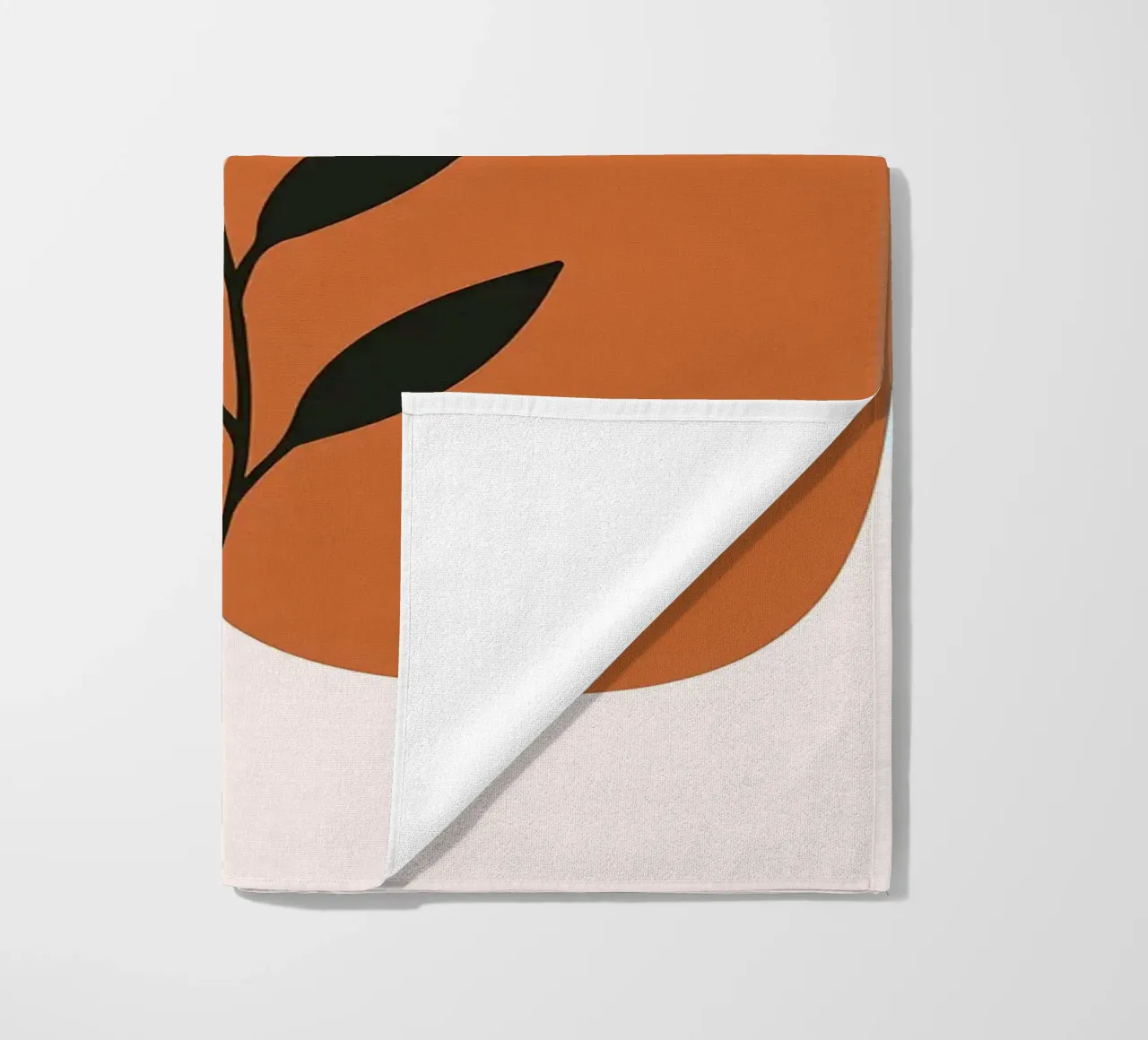 Minimalist Botanical Art with Abstract Shapes beach towel by Damion Francis