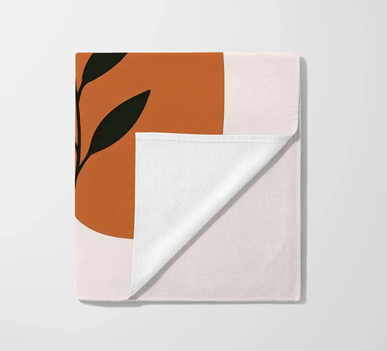 Minimalist Botanical Art with Abstract Shapes beach towel by Damion Francis